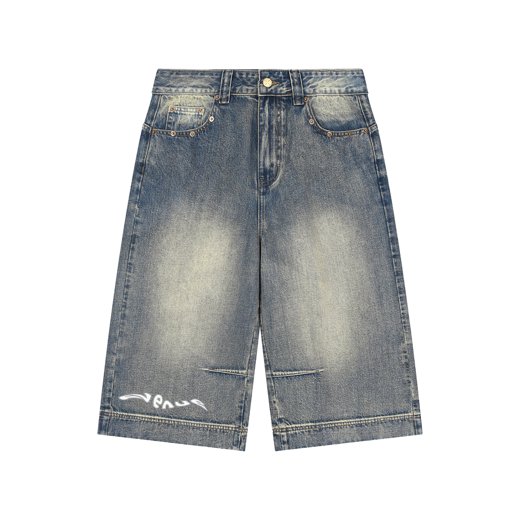 Avenue 13 Wash Baggy Denim Shorts