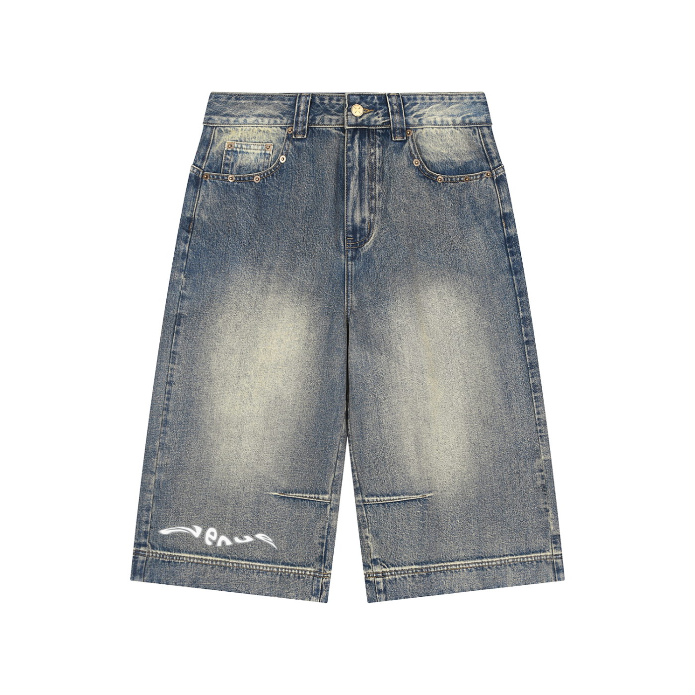 Avenue 13 Wash Baggy Denim Shorts