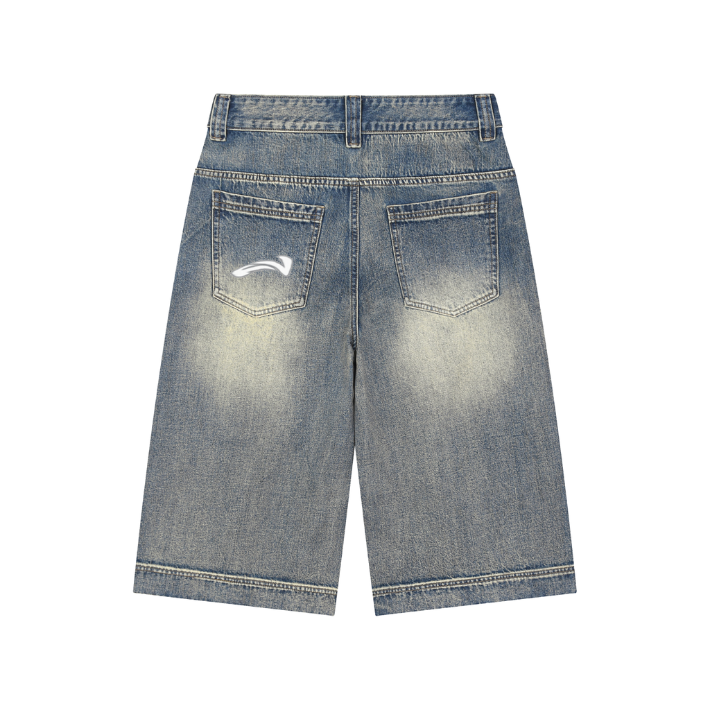 Avenue 13 Wash Baggy Denim Shorts