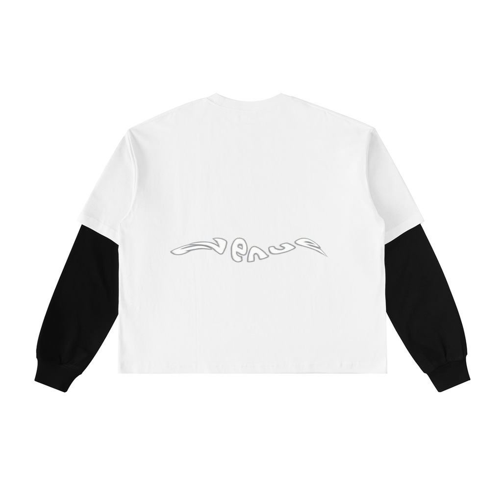 I’m Boring Layered Contrast Sleeve T-Shirt